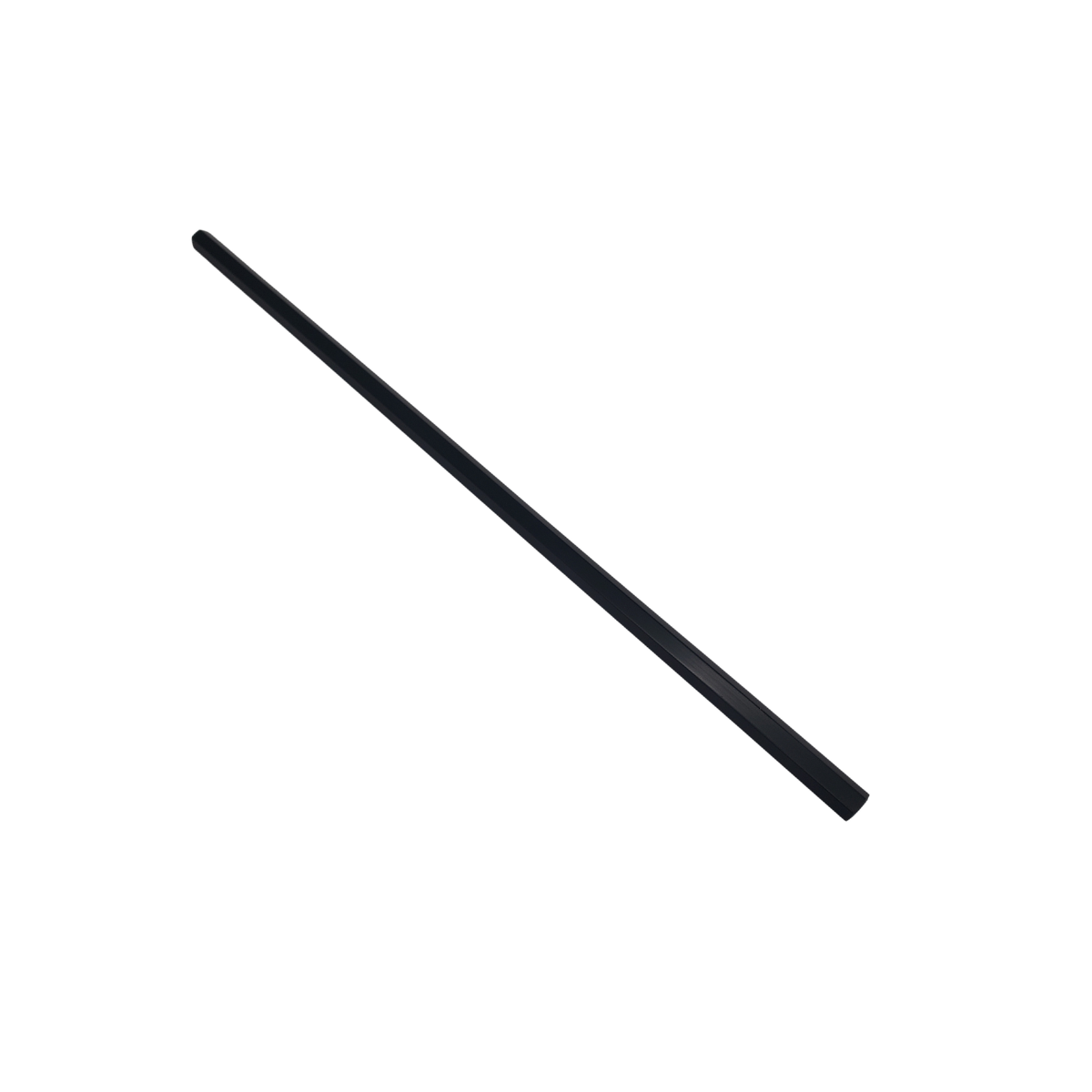 Black diagonal line on a white background