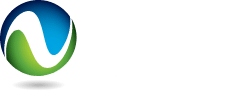 Blue and green circular logo with a white wavy shape inside