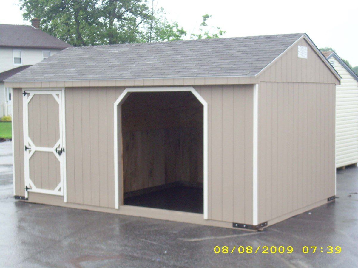 tan run in shed