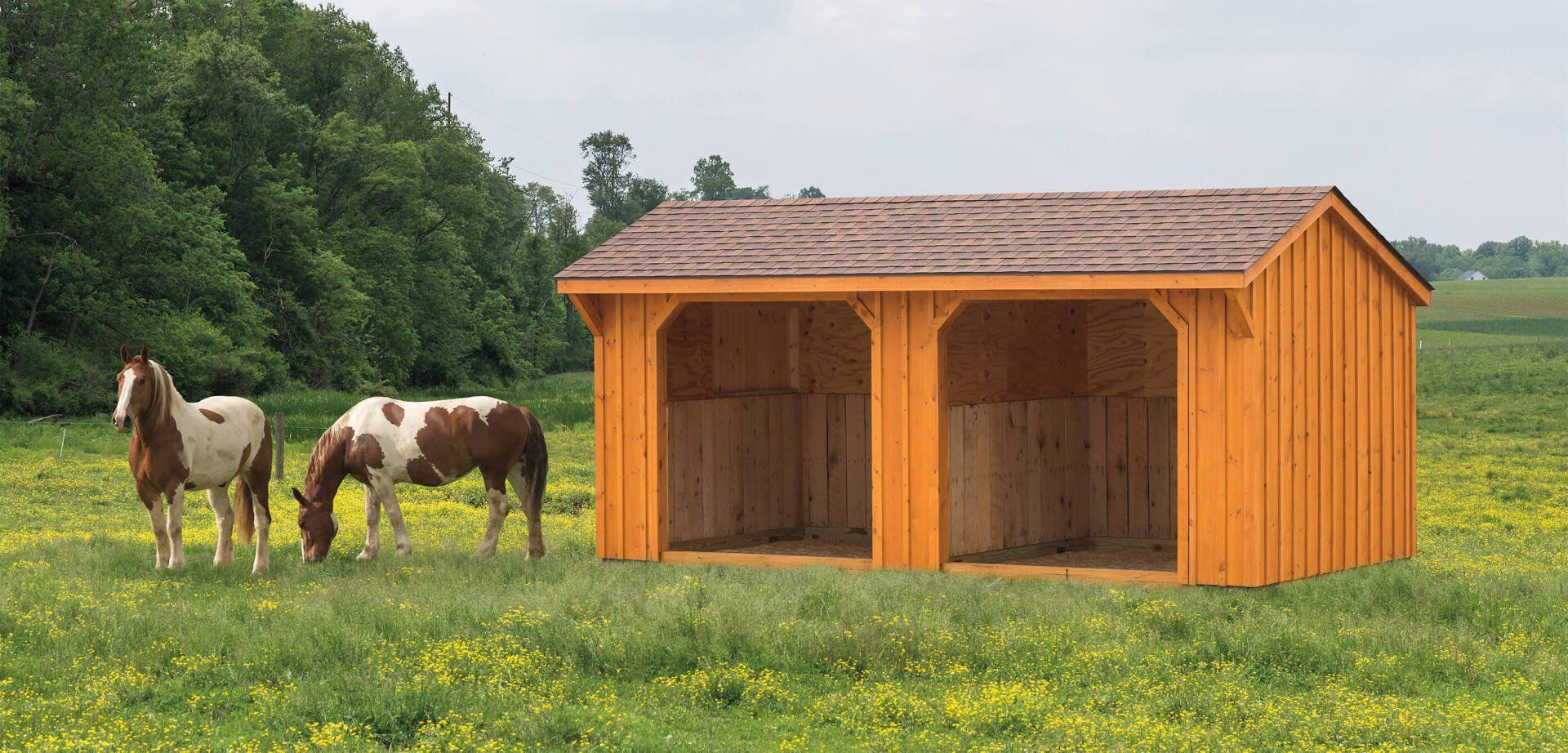run-in barn