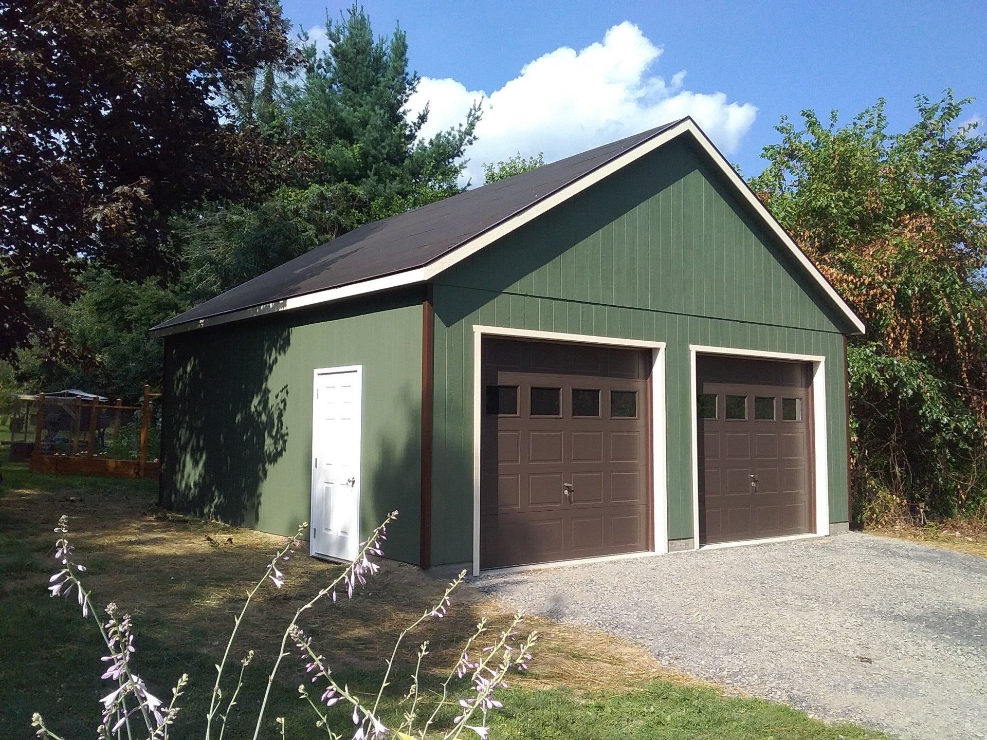 green double wide garage