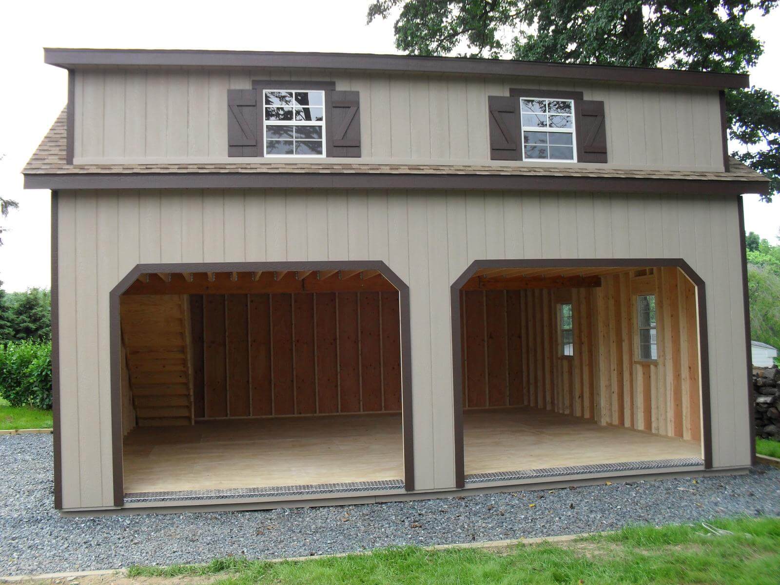 double wide two story garage