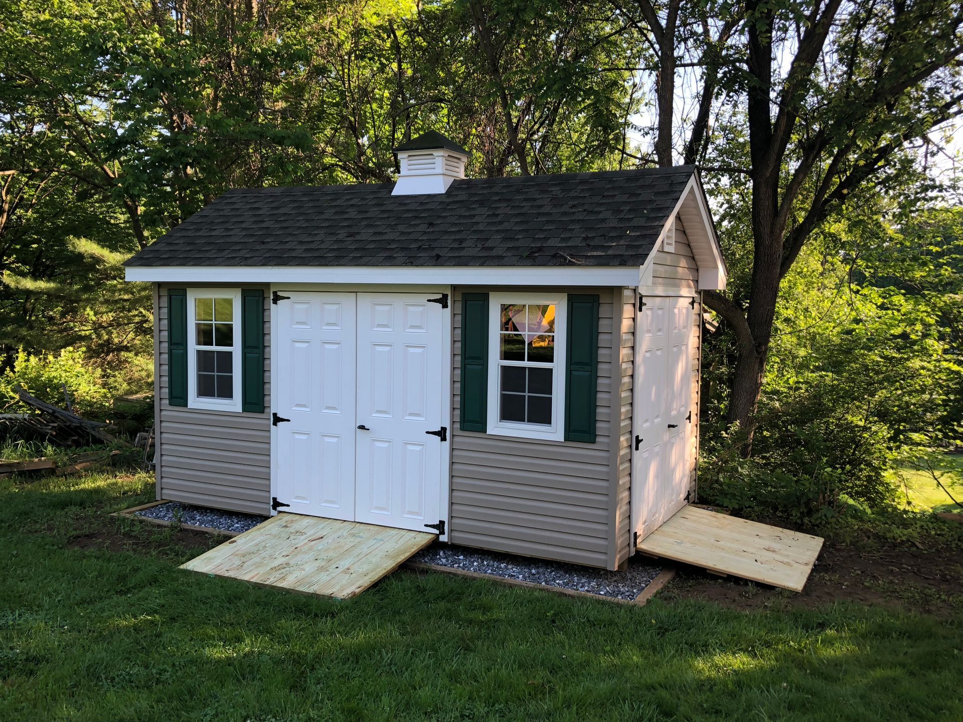 garden shed with cupola