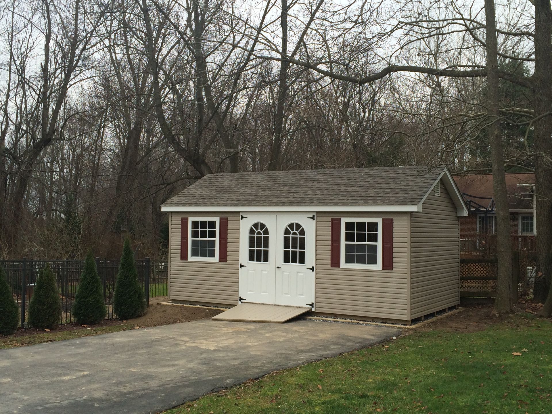 tan garden cottage