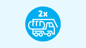 Blue circle with the number 