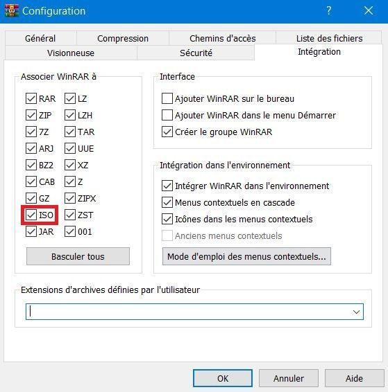 ISO Fichier ISO