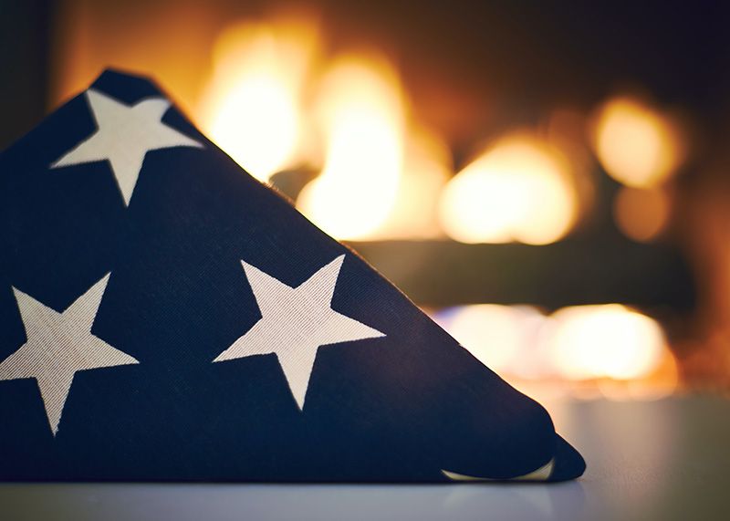 American Flag Folded Up