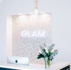 Reception desk with 