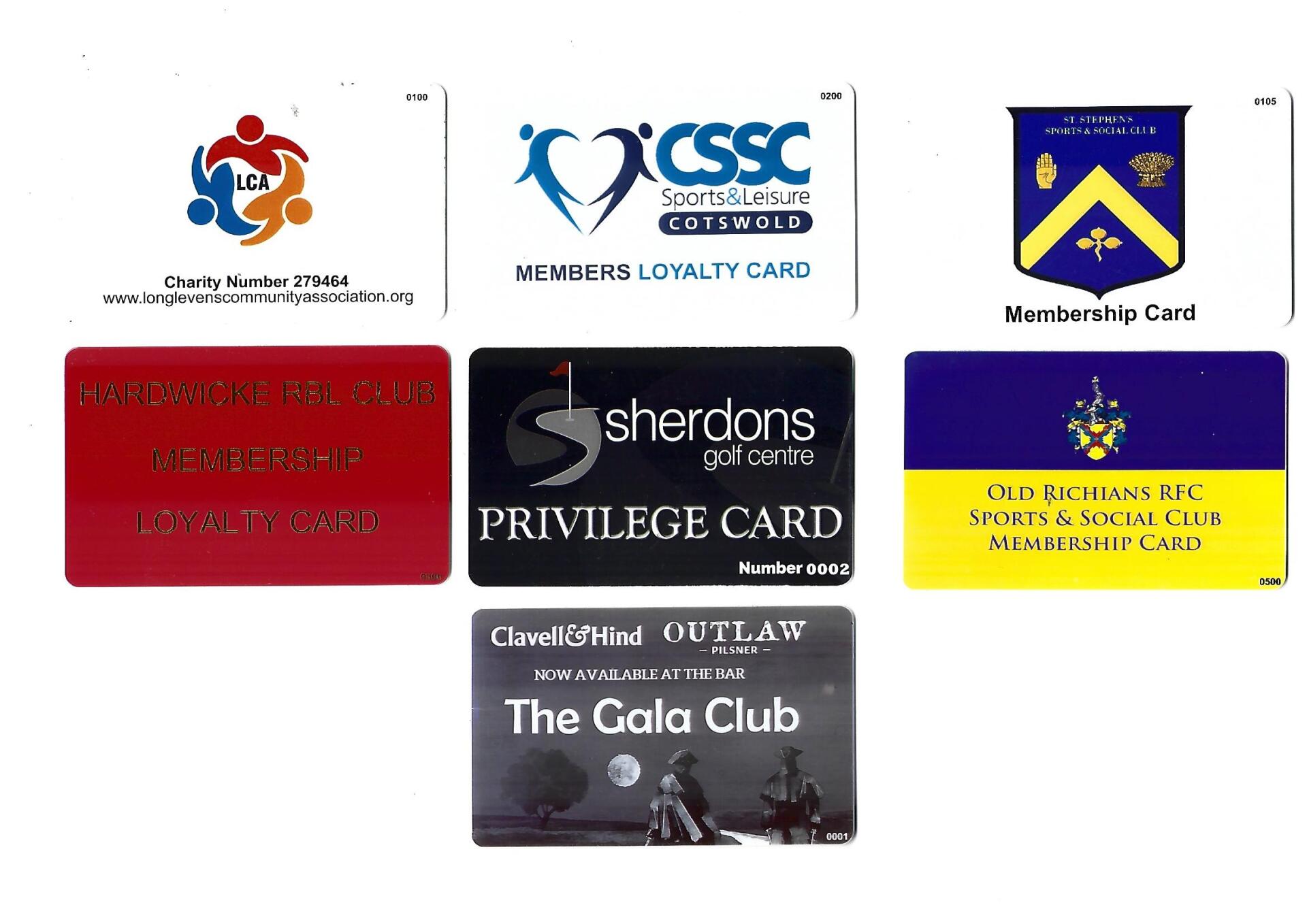 PBA Loyalty Card examples
