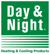 a logo for day and night heating and cooling products