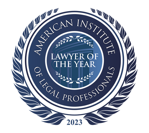 The logo for the American Institute of Legal Professionals Lawyer Of The Year.