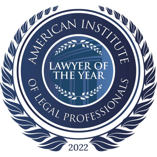 The logo for the American Institute of Legal Professionals Lawyer Of The Year.