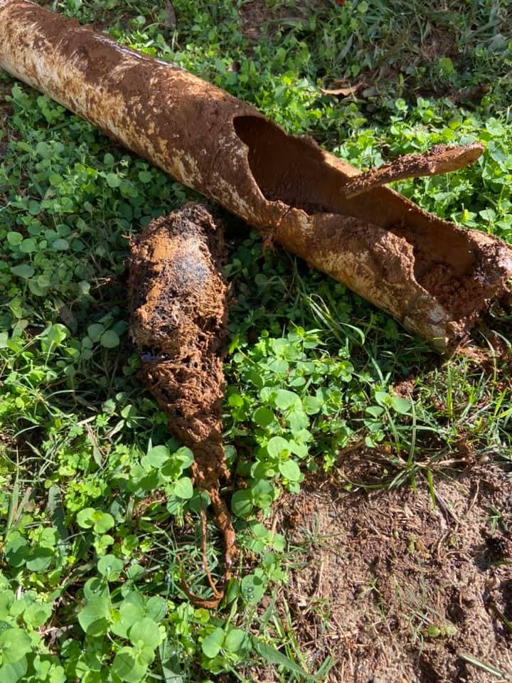 Dirty Broken Pipe — Rossi Plumbing in Gold Coast, QLD