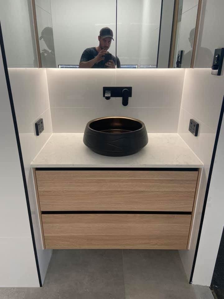 Remodelled Powder Room Sink — Rossi Plumbing in Gold Coast, QLD