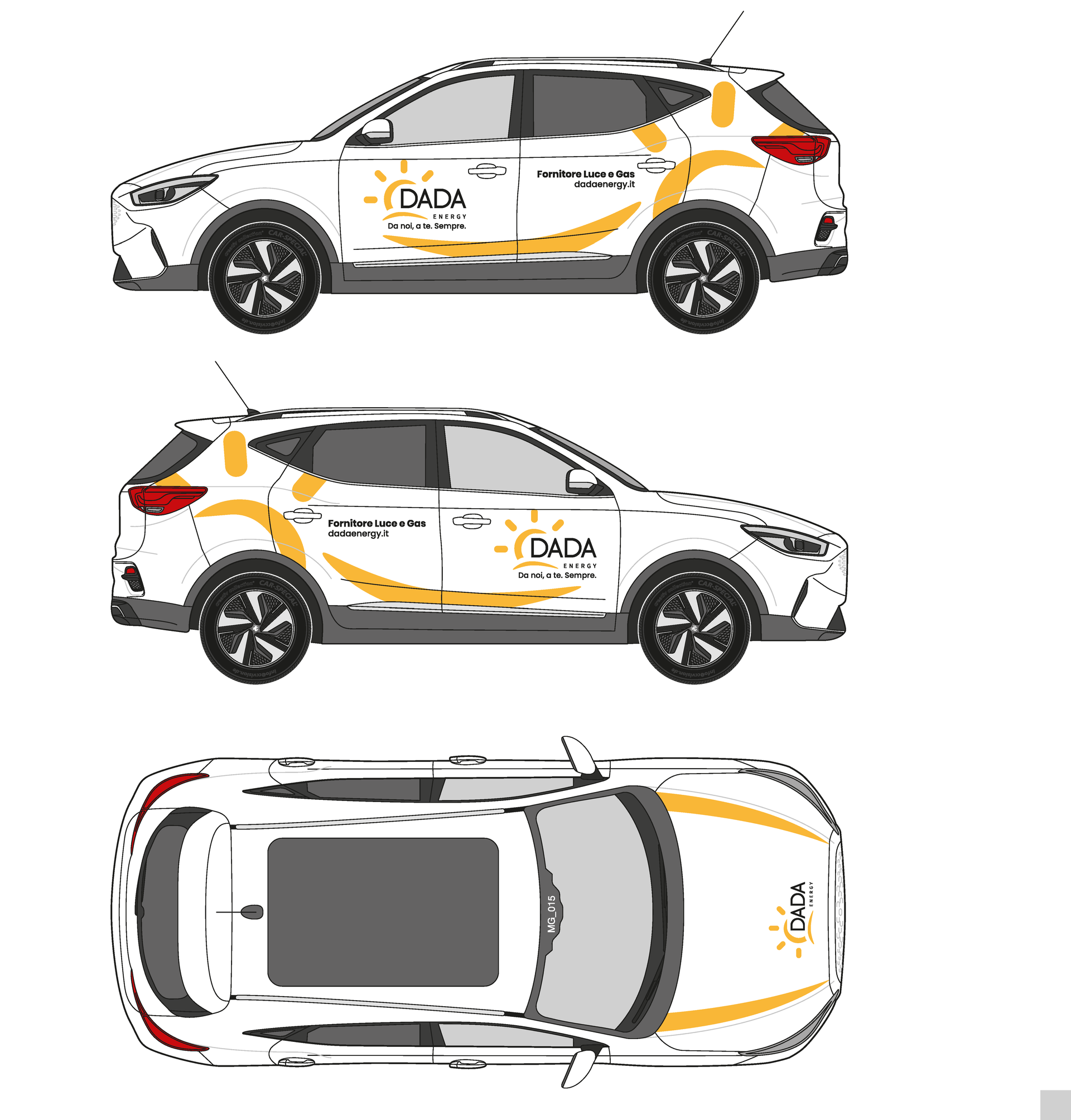 DADA CAR: l'energia di DADA ENERGY in movimento su tutto il territorio italiano. Nuova flotta DADA CAR per il team sales di DADA ENERGY in Italia.