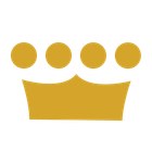Gold crown with four circles on top.
