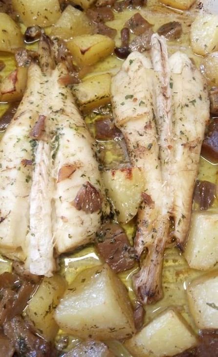 pollo con patate e funghi