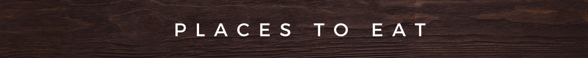 “Places to Eat” text on a dark purple banner with a woven texture background