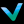 The letter v is glowing in the dark on a black background.