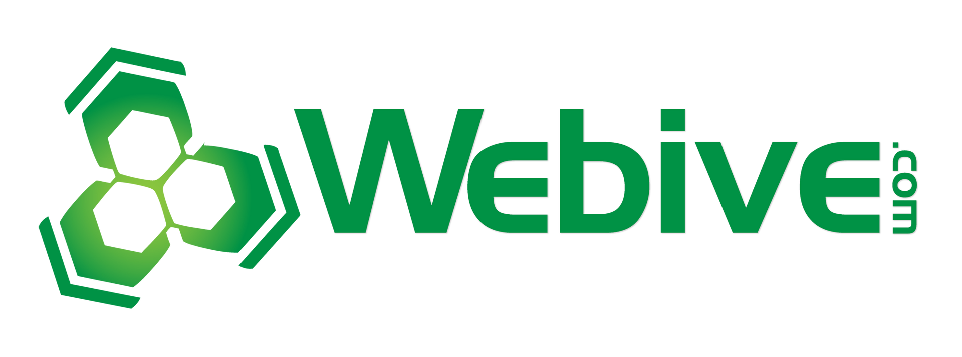 A green webive logo on a white background