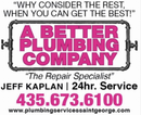An advertisement for a better plumbing company