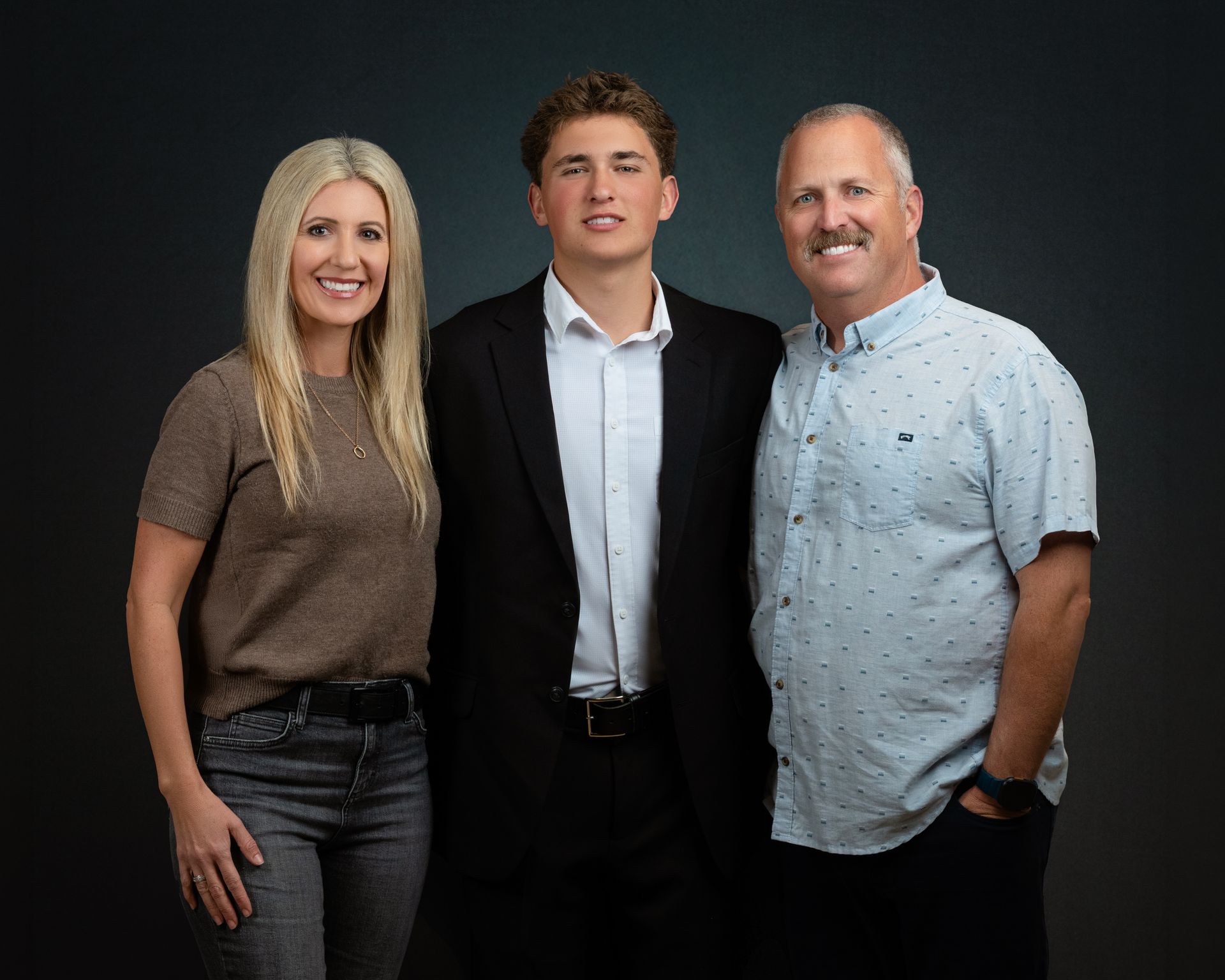 Family portraits for School Winter Formal Dance