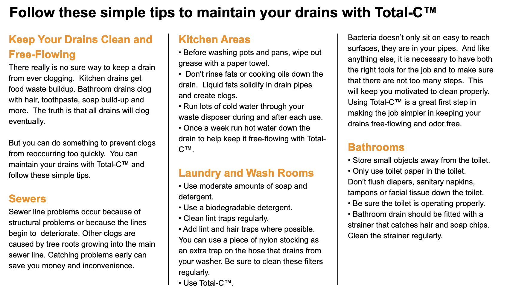 A poster that says `` follow these simple tips to maintain your drains with total-c ''