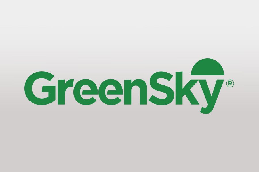 A green sky logo on a white background