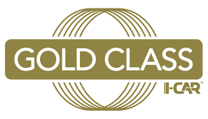 Gold Class logo with arched lines, and 
