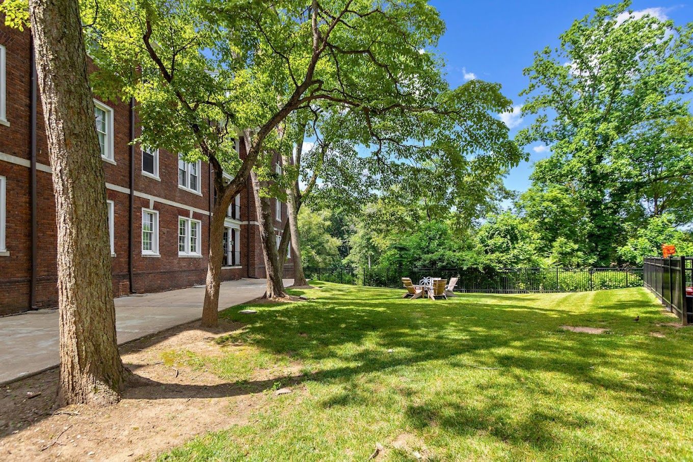 spacious lawn