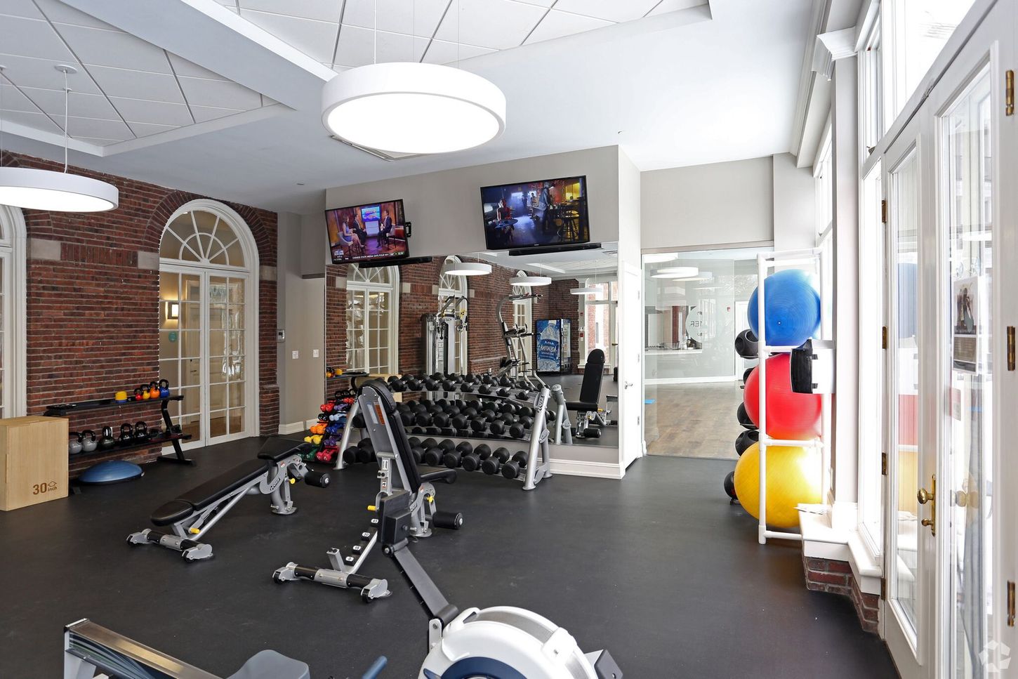large fitness facility