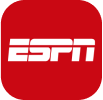 The espn logo is a red square with white letters on it.