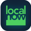 The logo for local now is green and blue.