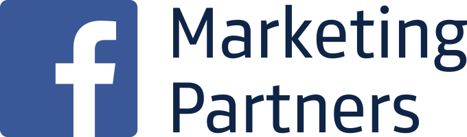 The logo for facebook marketing partners is shown on a white background.