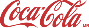 A red coca cola logo on a white background