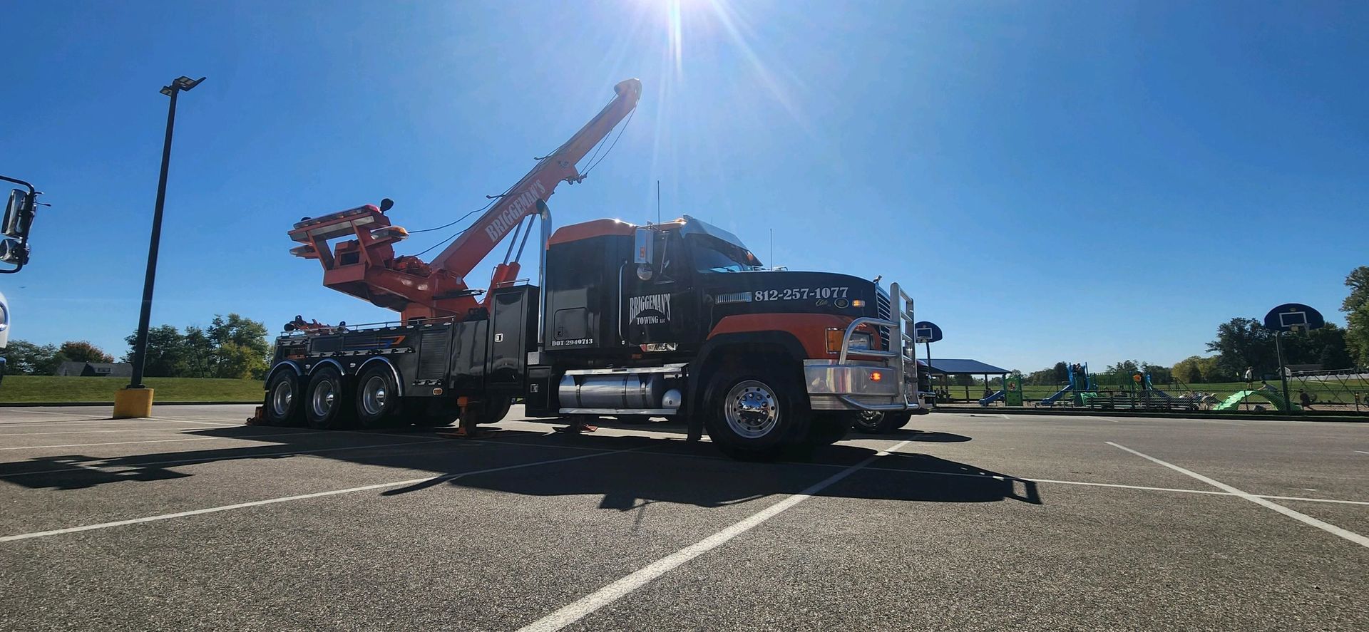A trailer is being towed by a truck. A trailer is being towed by a truck.