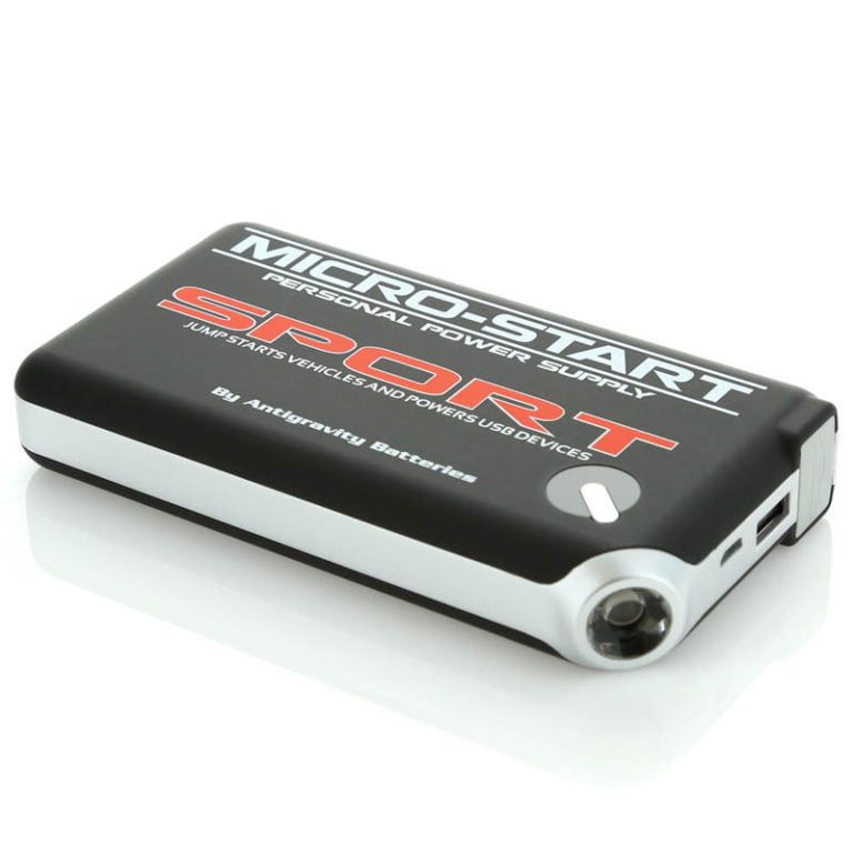 Black Micro-Star Sport portable media player with screen and buttons, shown at an angle on white background