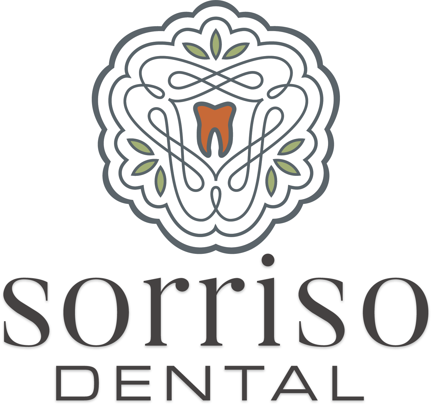 Sorriso Dental | Top Biological Family Dentist in Morgantown, WV The logo for sorriso dental has a tooth in the center of it.