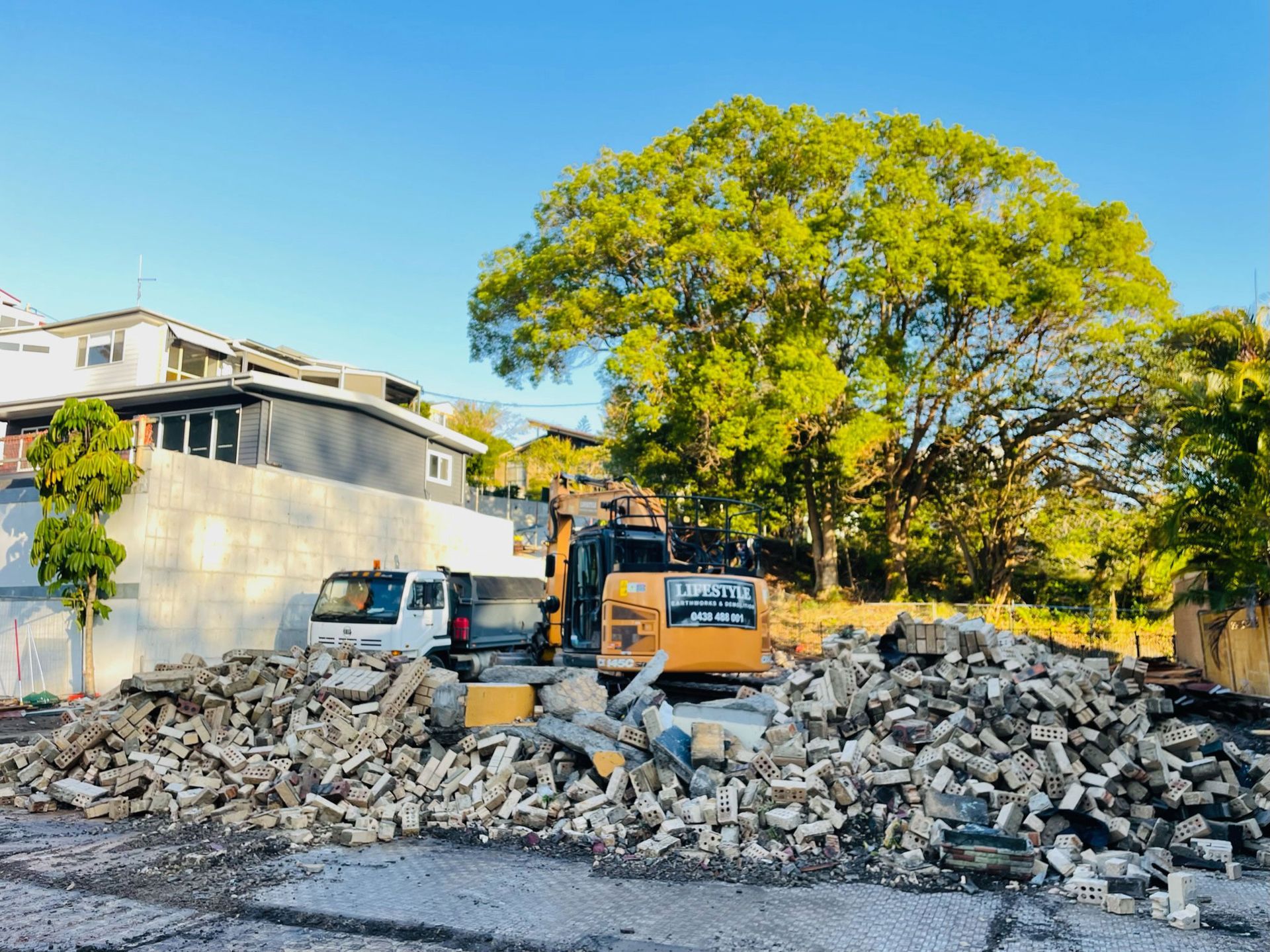 Debris After A Demolition In Tweed Heads