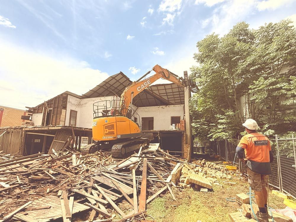 Demolition of A Property in Progress