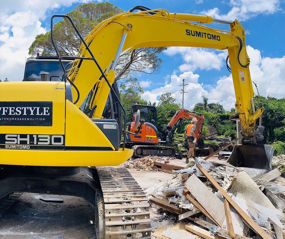 Demolition Project In Tweed Heads With Excavators On Site