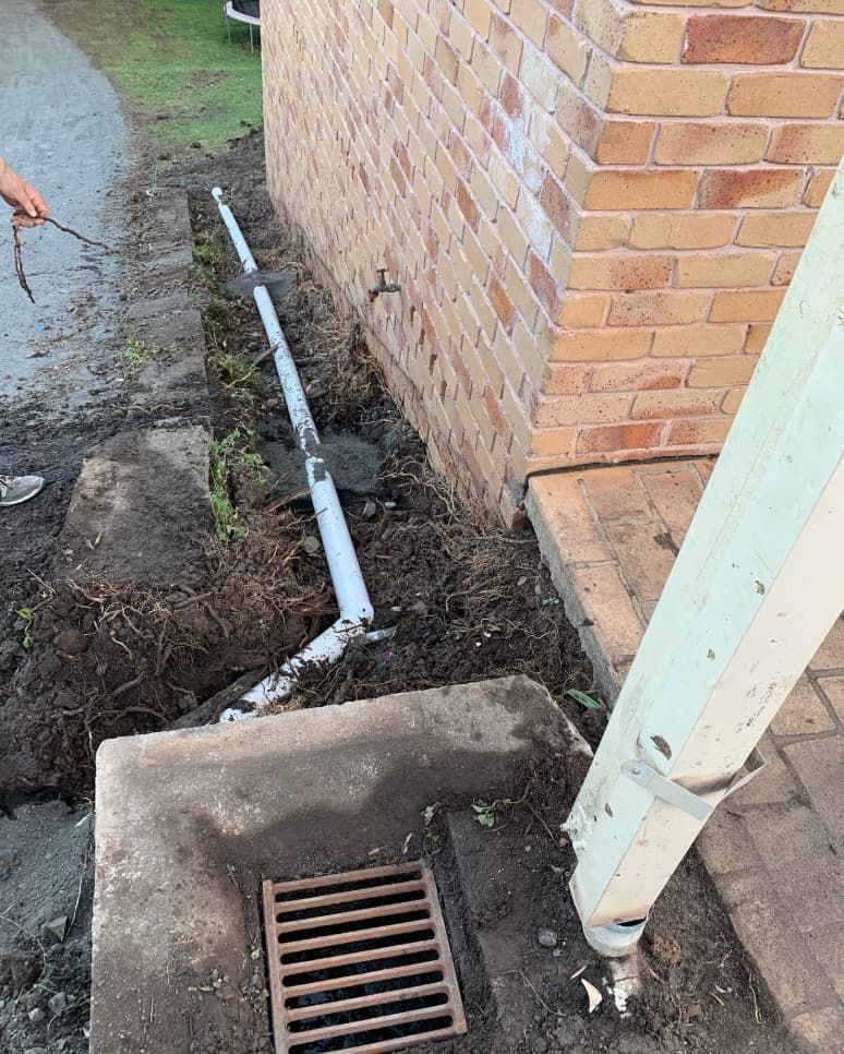 Drainage System Installation Alongside A Brick Wall — Lifestyle Demolition in Kingscliff, NSW