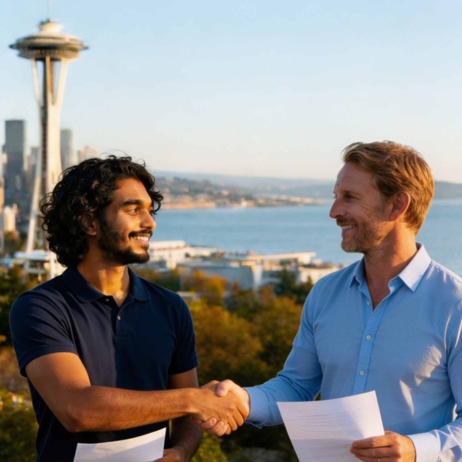 Process server meets with attorney in Seattle to discuss serving legal documents