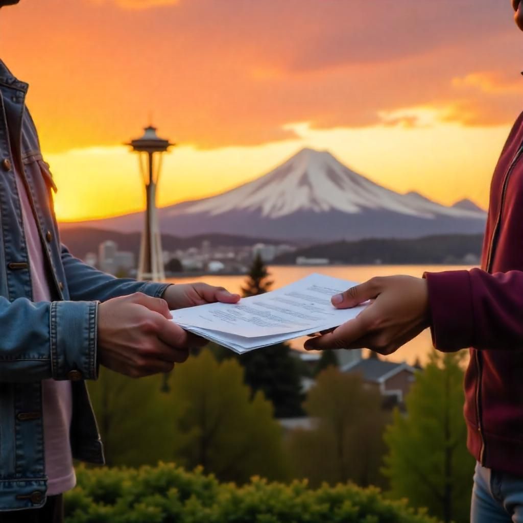 Private process server in Edmonds, WA delivers legal documents to resident