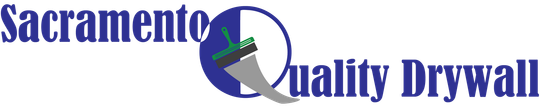Logo for Sacramento Quality Drywall, The Q is made of a trowel as the pointy tail.