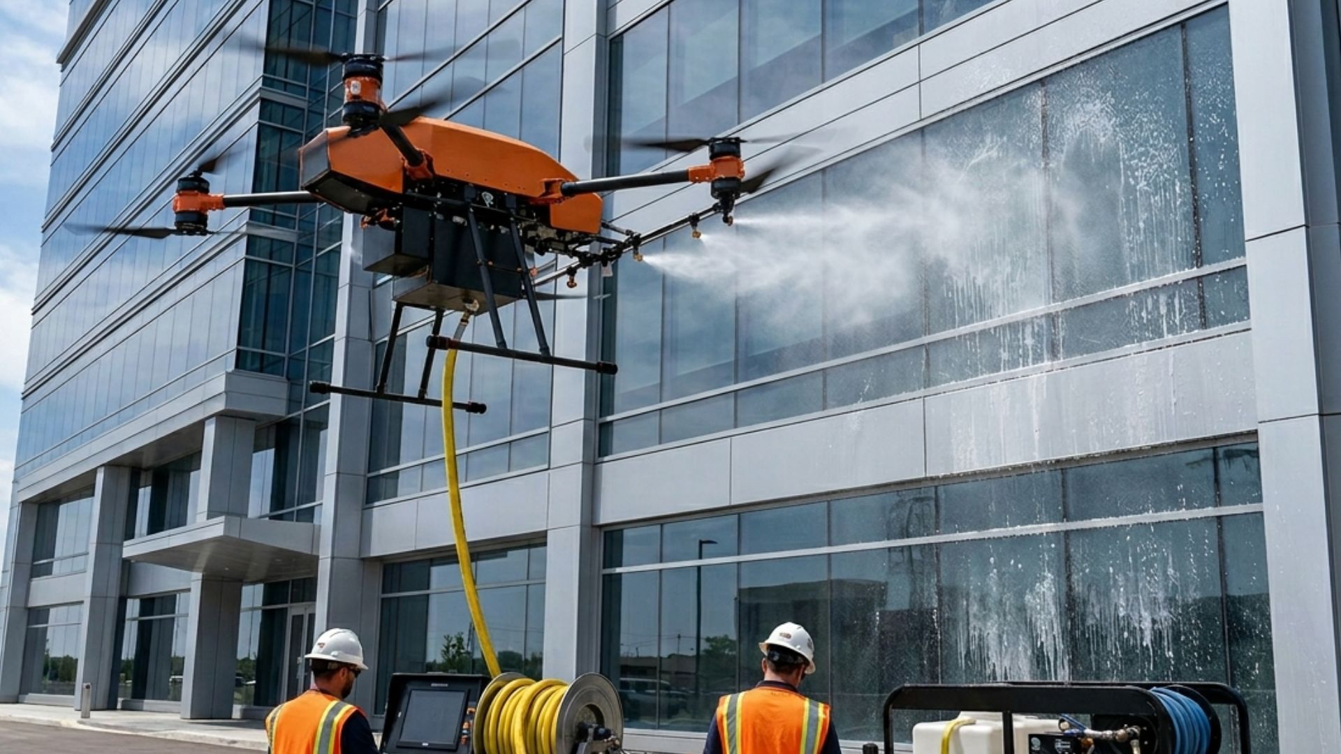 Drone exterior cleaning