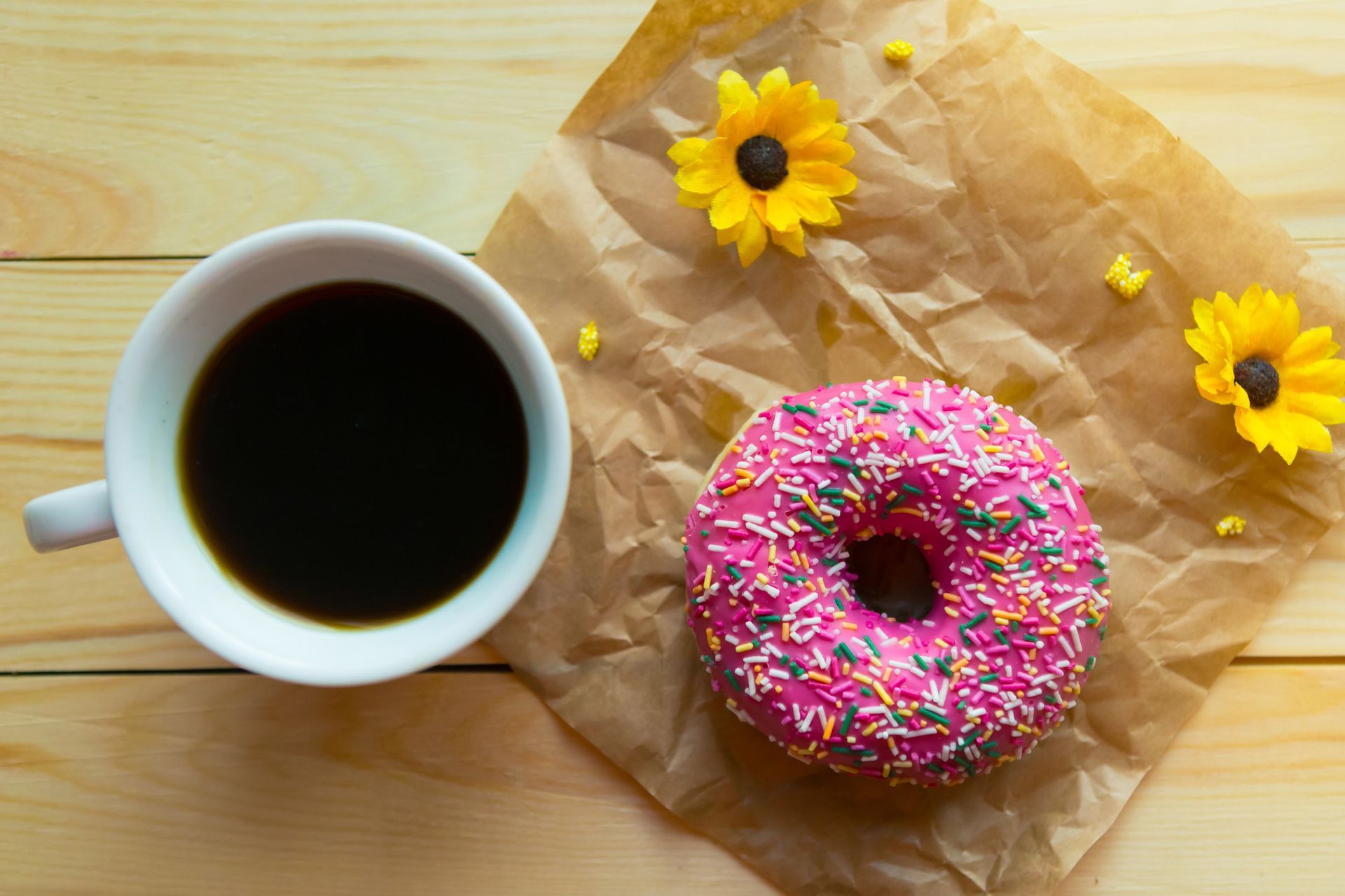 Coffee and donuts at a cozy coffee shop in Ada, OK