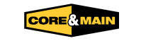 Core & Main logo with a gold and black hexagonal design and white text.