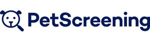 PetScreening logo in dark blue with a paw print icon and the wordmark on a white background
