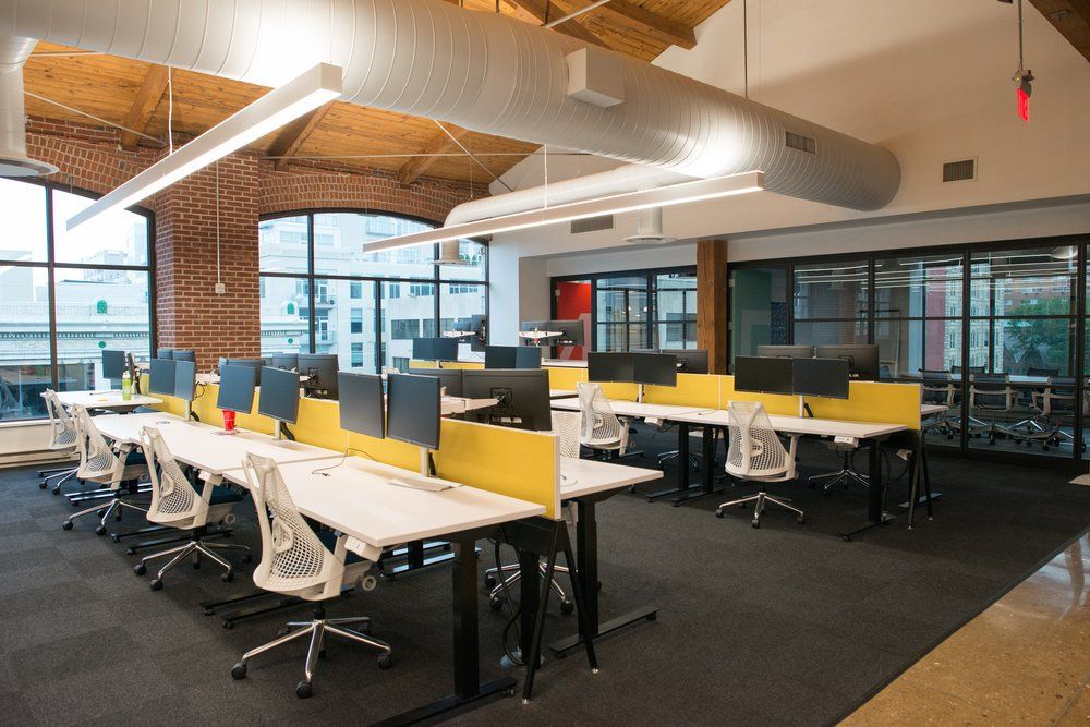 Commercial Office with Rows of Desk & Computers — Electrical Services in Cairns, QLD